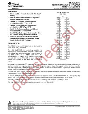 SN74LVC16373DLRG4 datasheet  